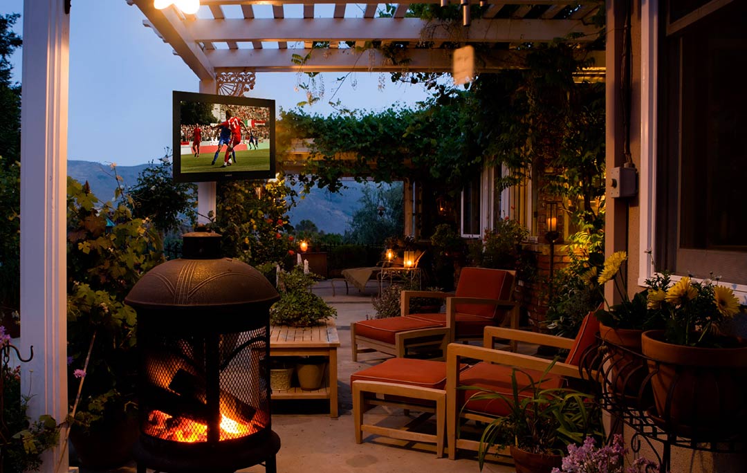 SunBrite outdoor TV installation
