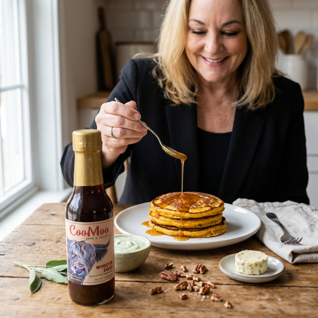 Wooster-Maple Glazed Butternut Squash Pancakes with Sage Yogurt