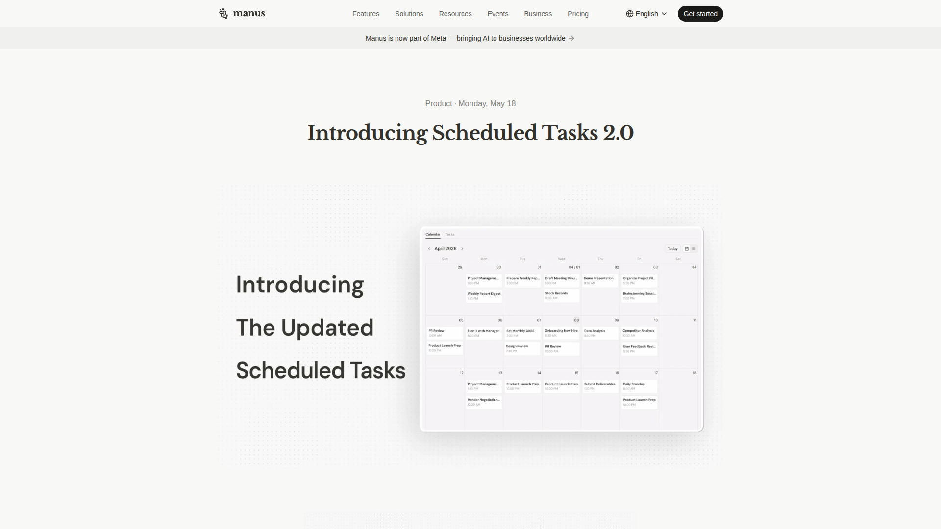 Featured image for Manus Scheduled Task 2.0
