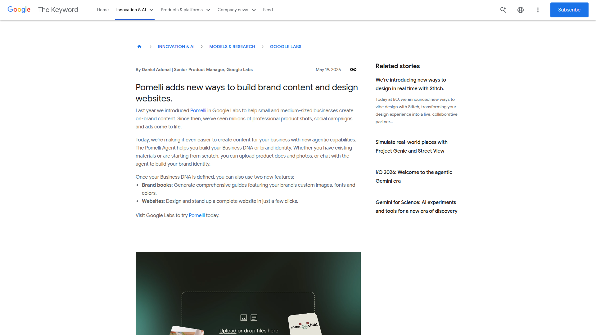 Featured image for Pomelli Agents