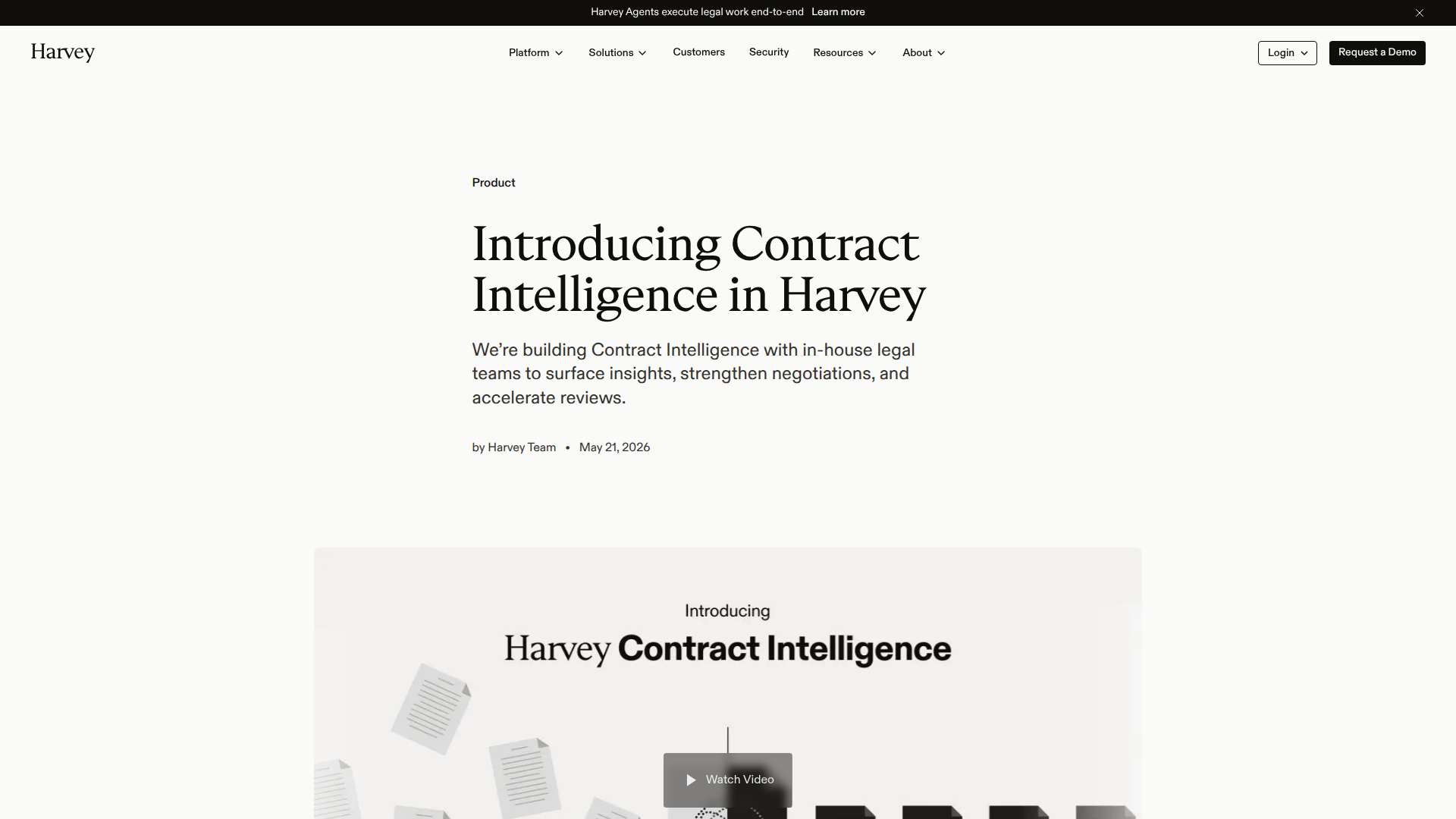 Featured image for Harvey Contract Intelligence