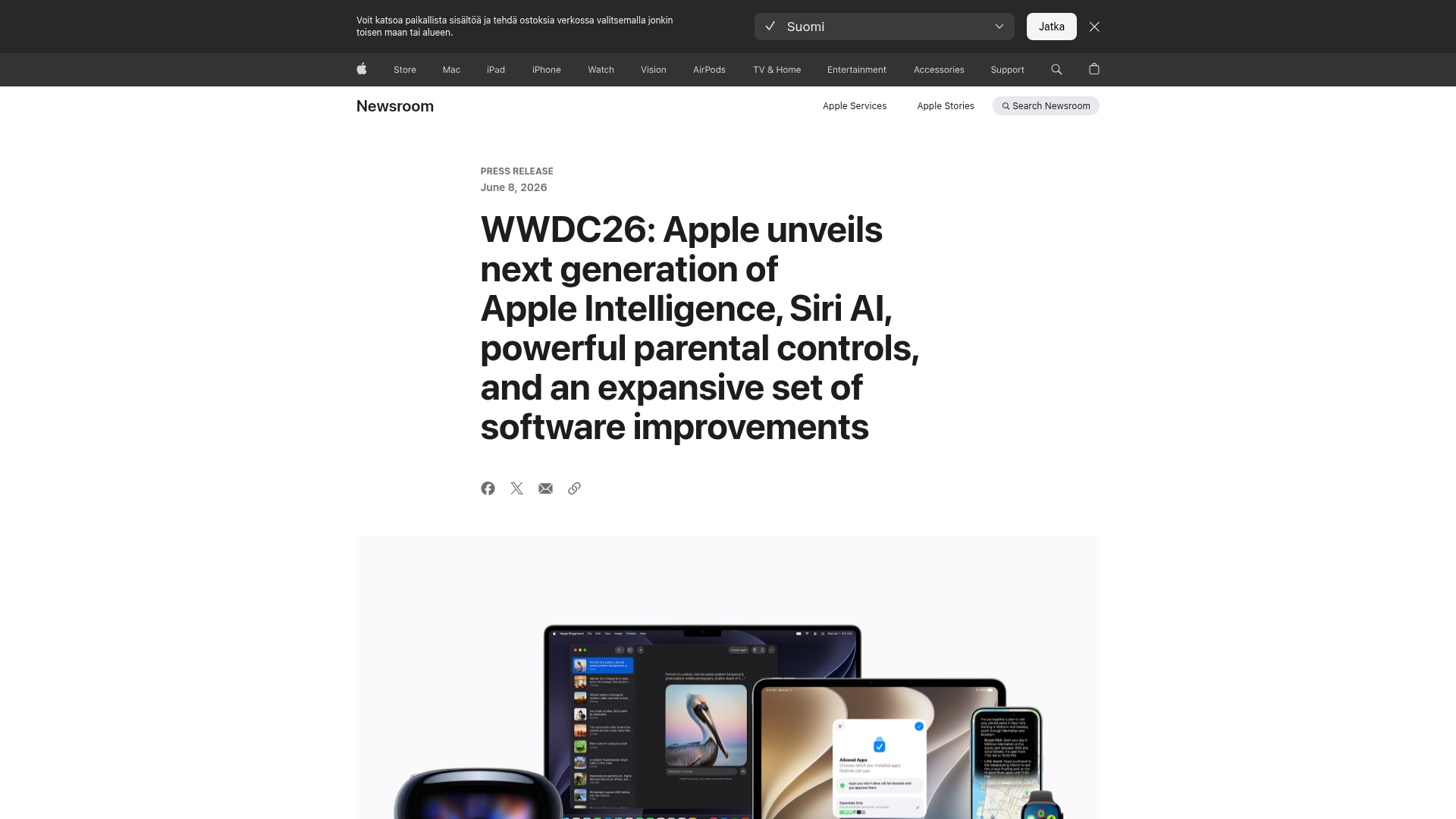 Featured image for Apple's WWDC 2026
