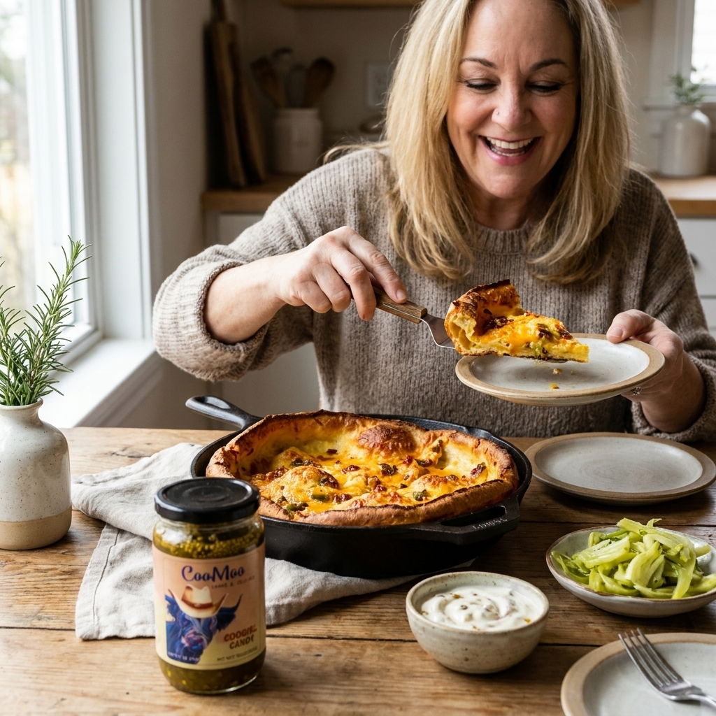 Coogirl Candied Jalapeño & Cheddar Savory Dutch Baby