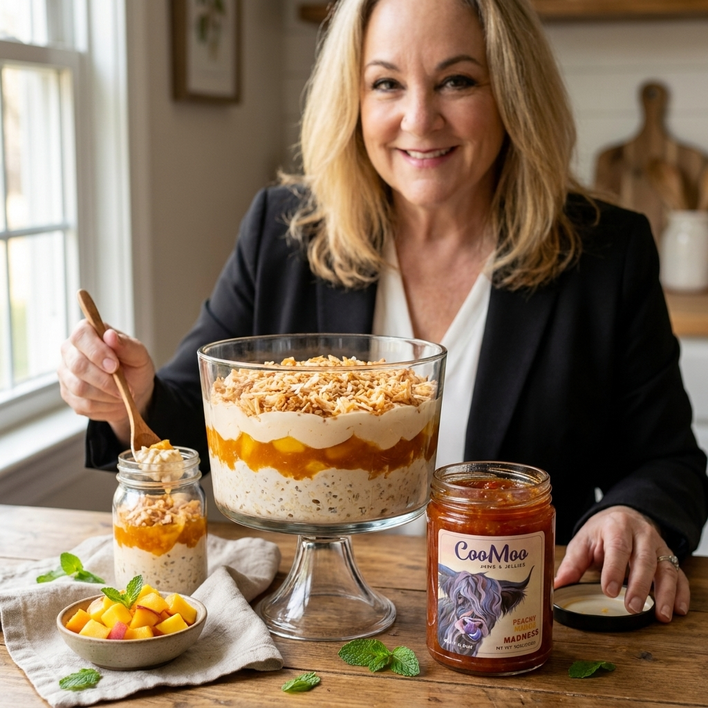 Peachy Mango Madness Overnight Oats Trifle