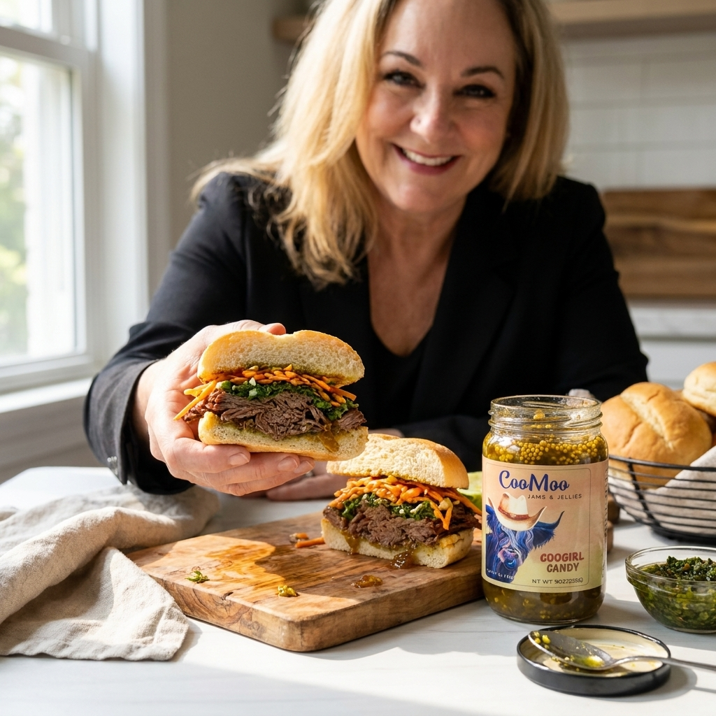 Coogirl Candy Brazilian-Style Chimichurri Brisket Sandwiches