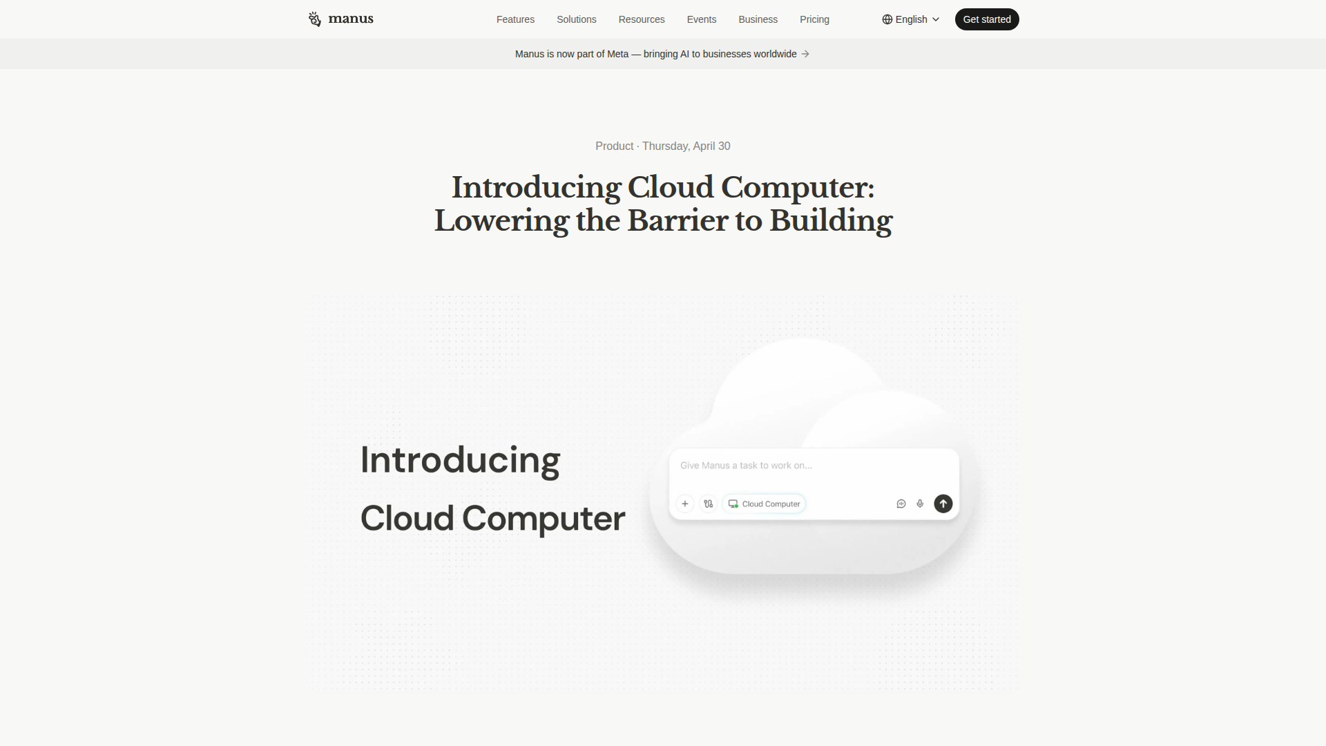 Featured image for Manus Cloud Computer