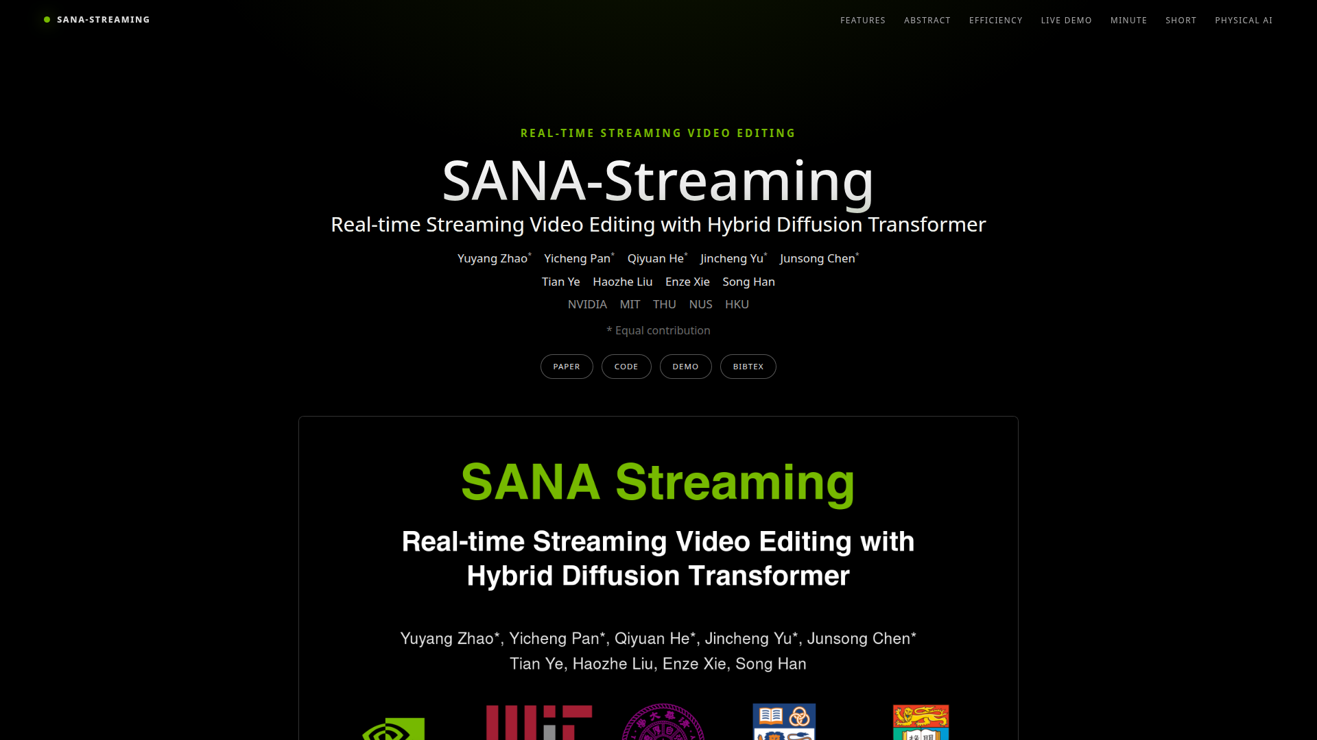 Featured image for SANA-Streaming by Nvidia