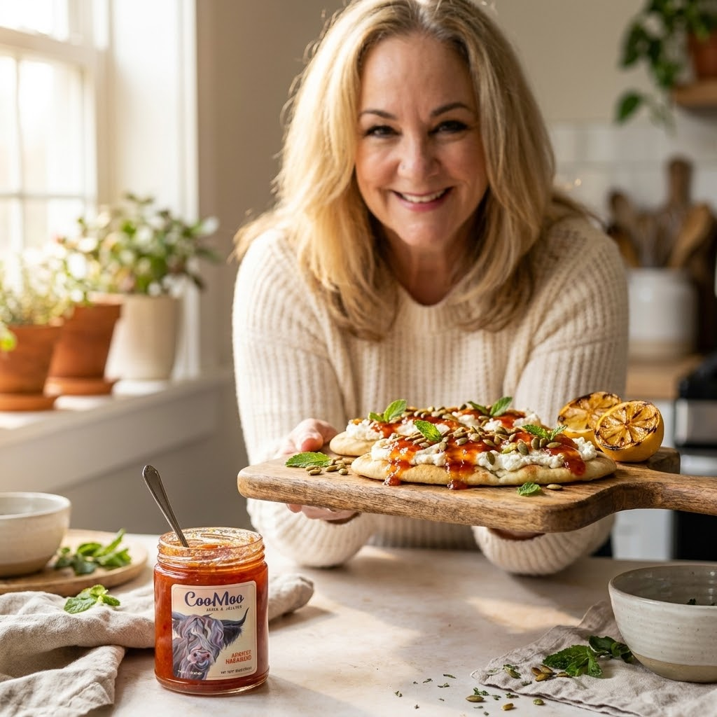 Apricot Habanero Flatbread Picnic Tartines