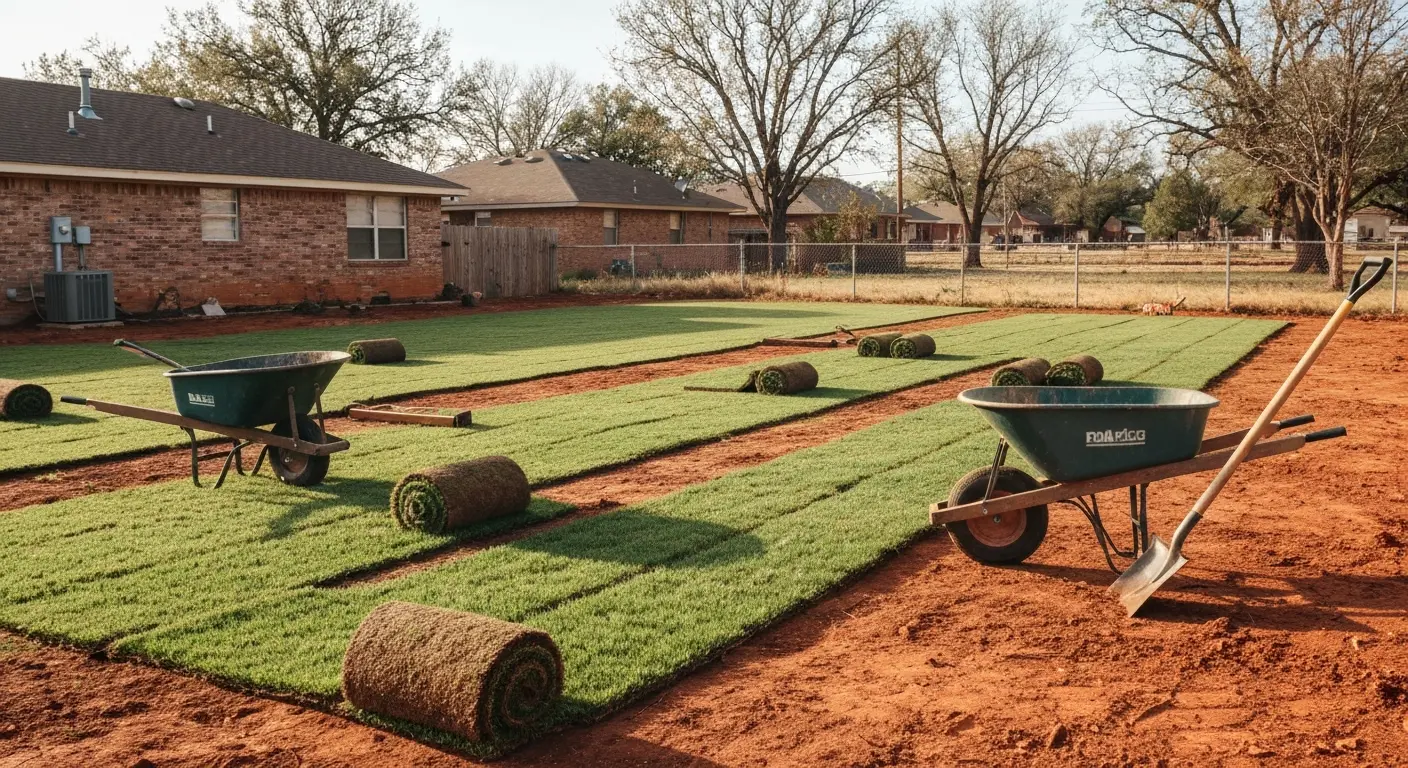 Residential sod installation in Oklahoma City