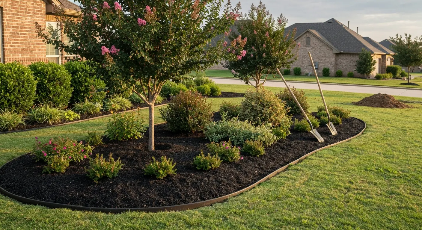 Accent garden bed installation