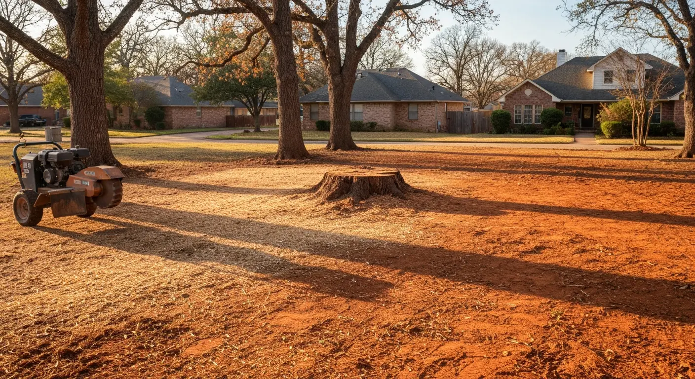 Stump grinding service