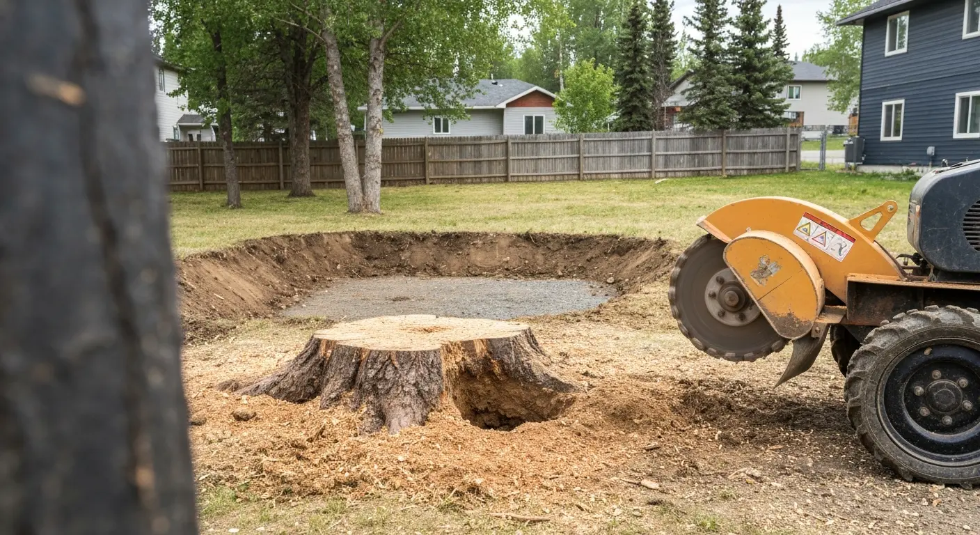 Stump grinding service