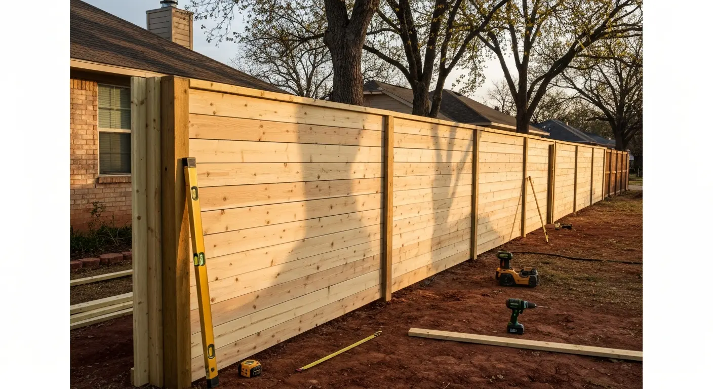 Residential fence installation