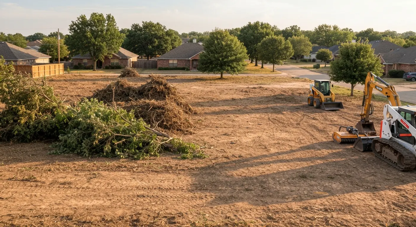 Land clearing in Moore