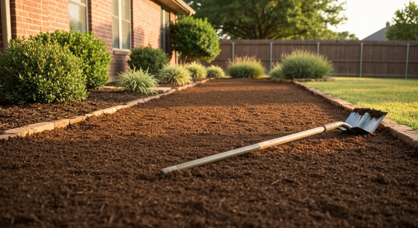 Residential mulch bed installation