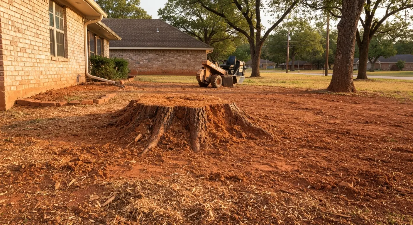 Stump grinding service