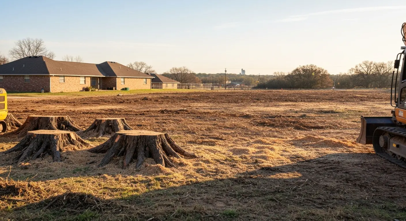Stump removal and land clearing