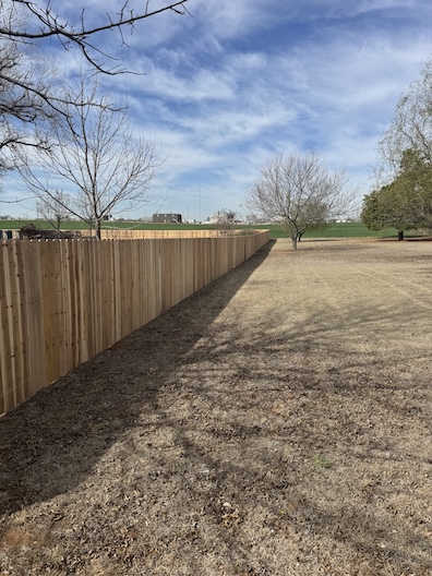 Wood fence installation by Fence Craft Oklahoma
