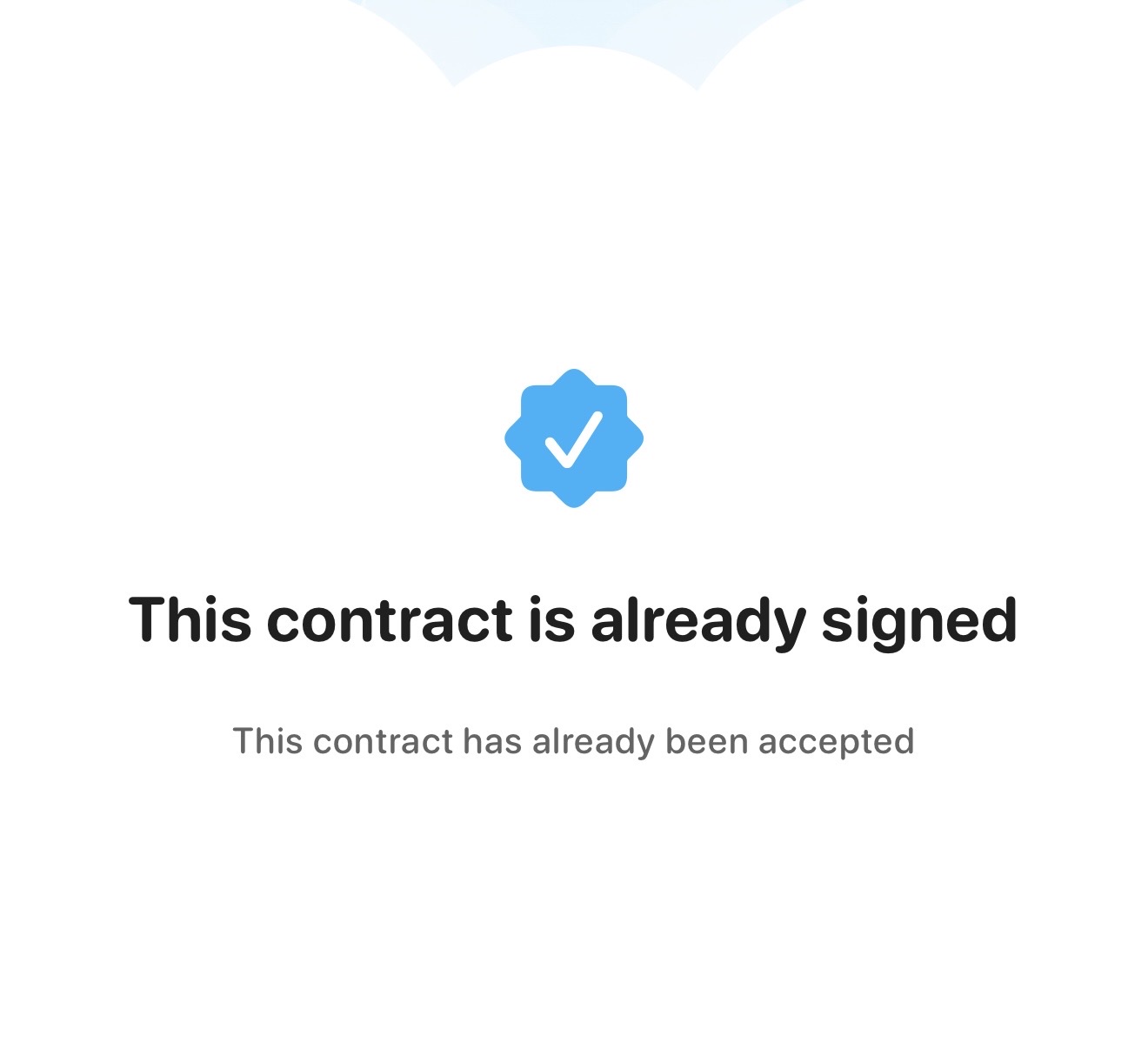 Contrato con una marca, ya firmado