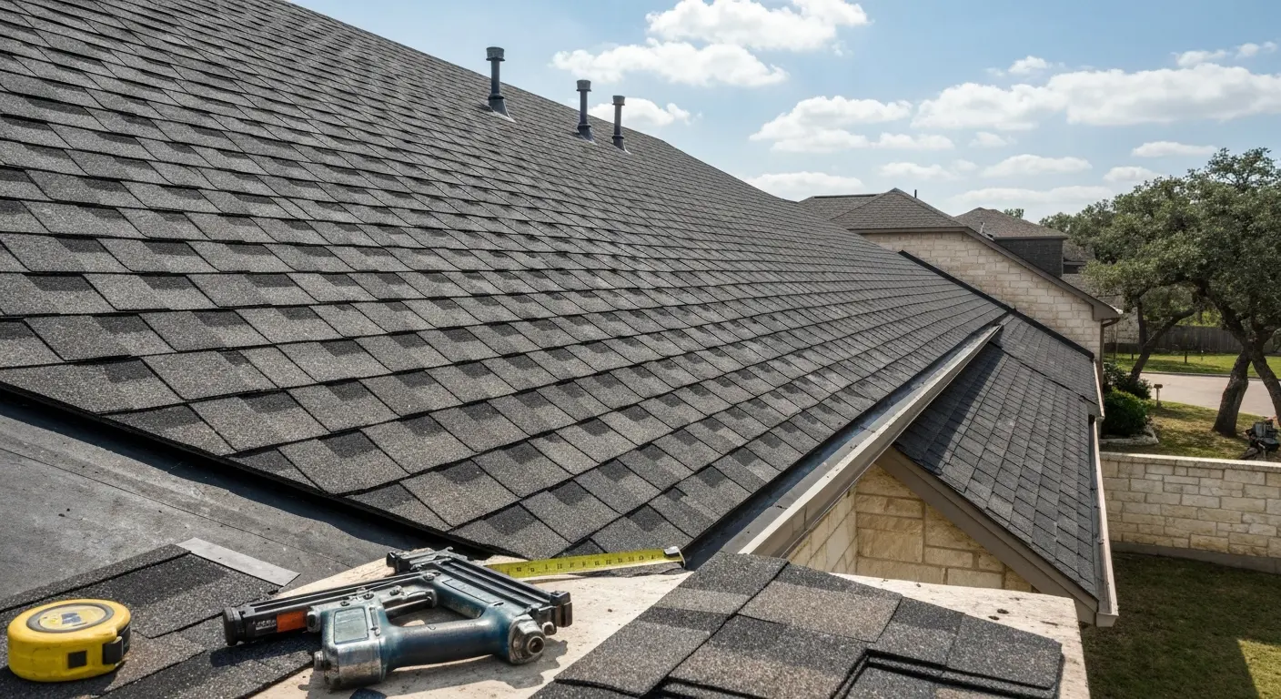 New construction roof installation