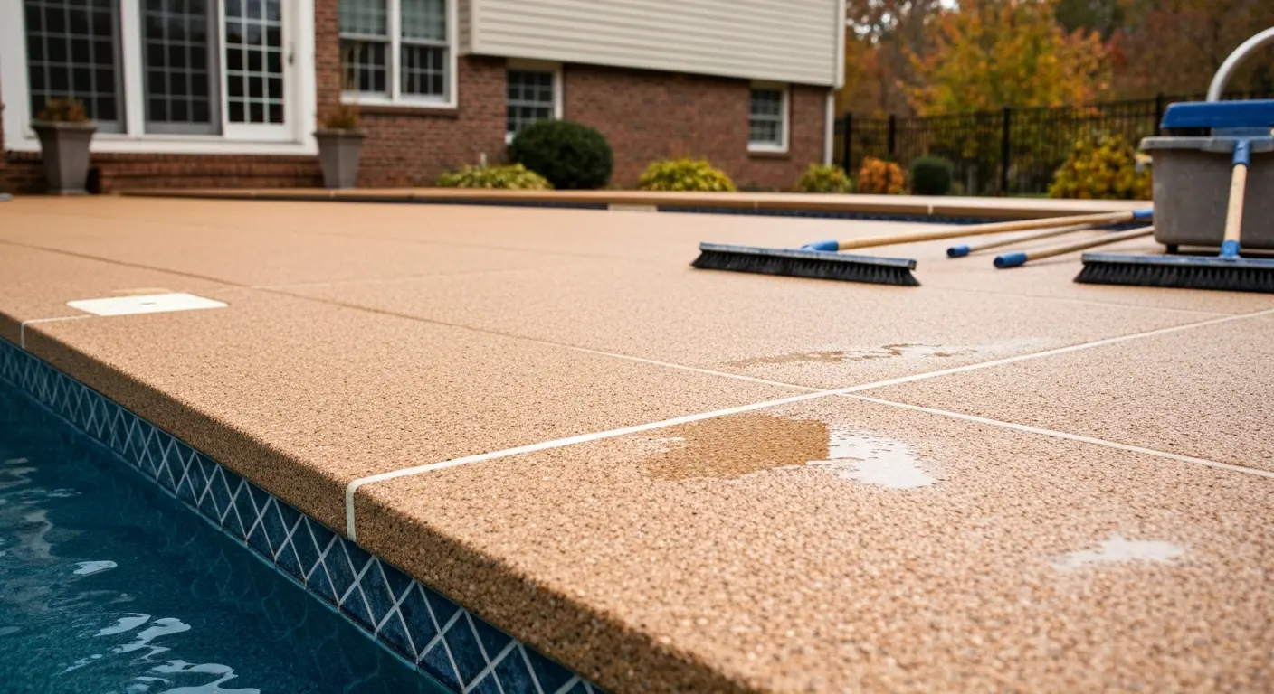 Pool deck resurfacing