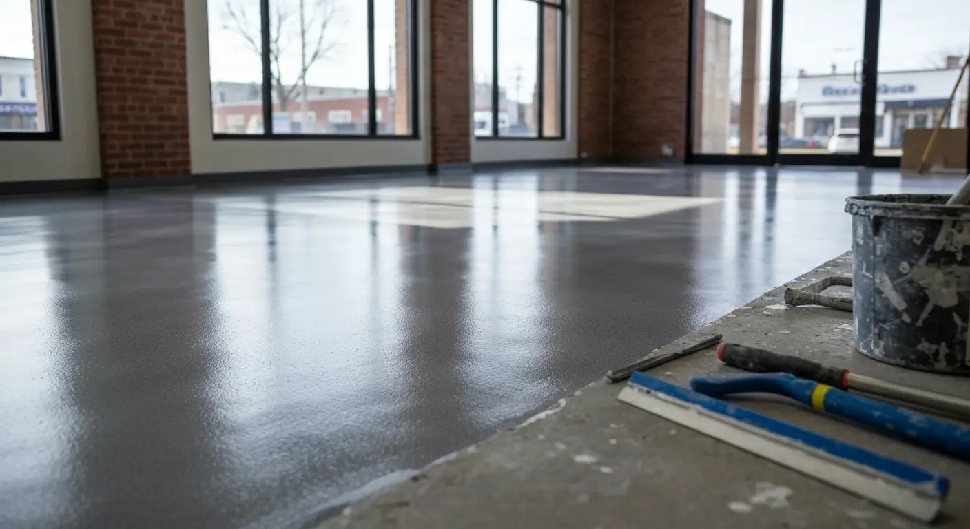 Commercial retail epoxy floor