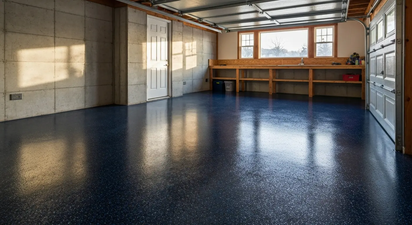 Garage epoxy floor installation