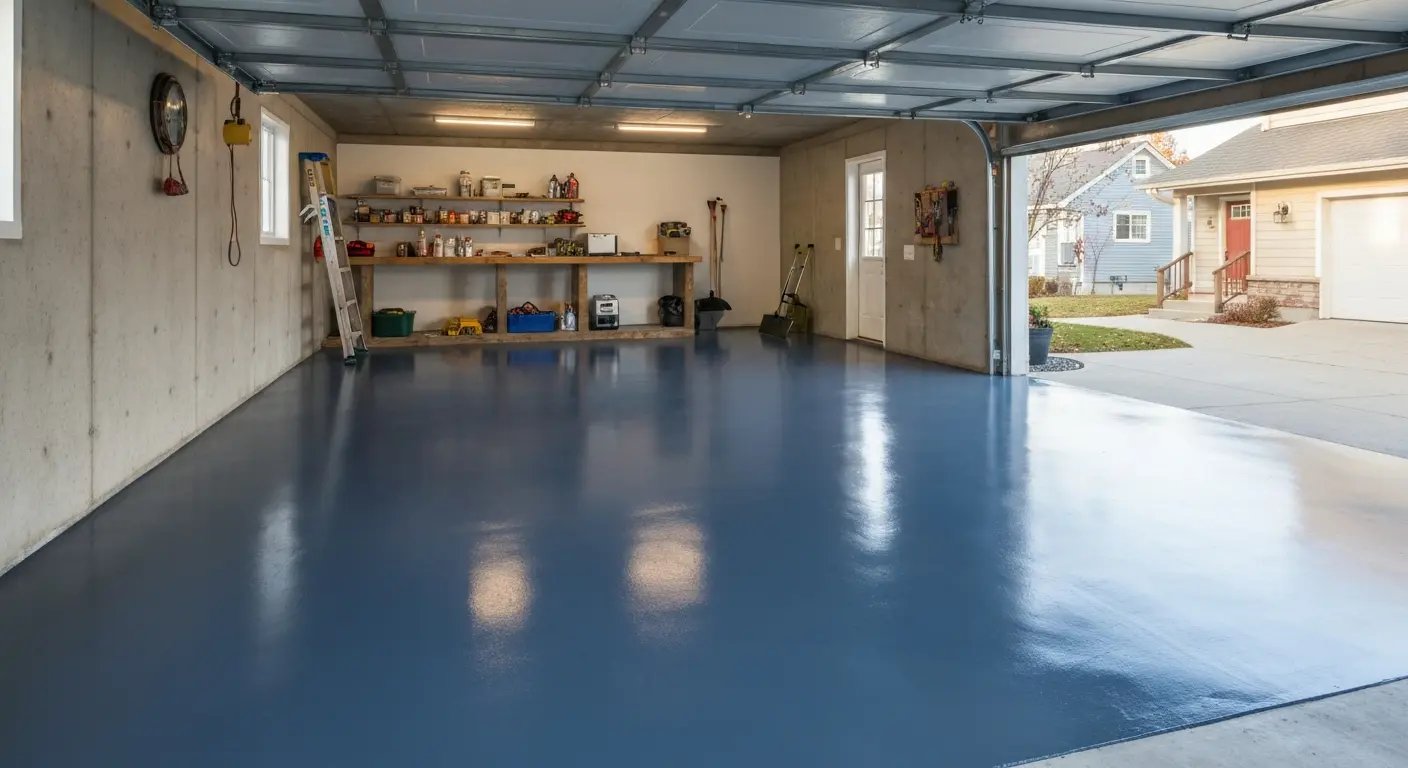 Residential garage epoxy flooring