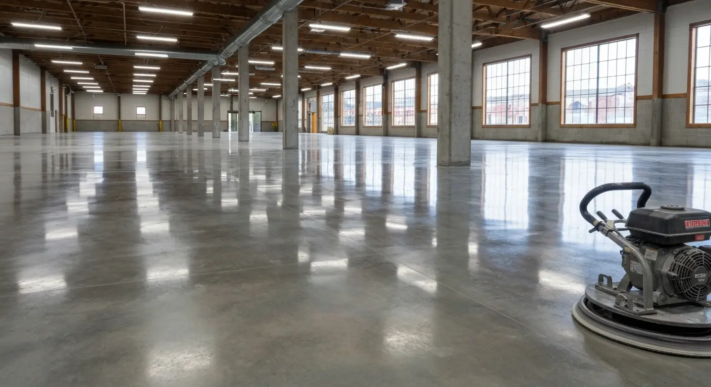 Commercial polished concrete