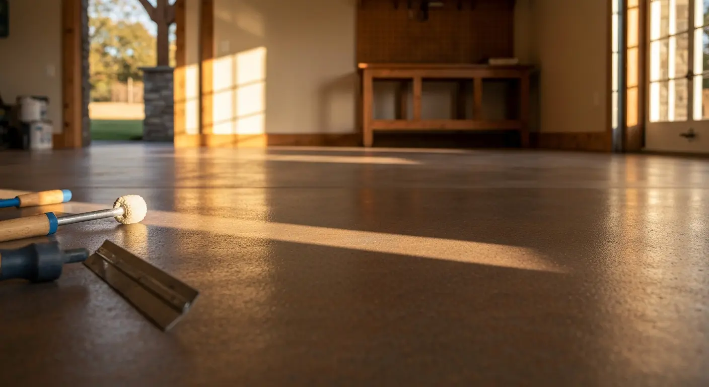 Decorative concrete coatings