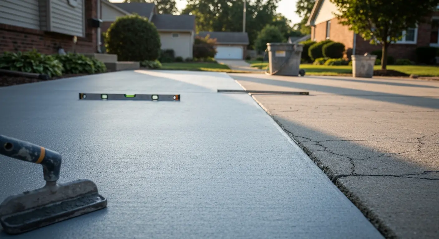 Concrete overlay resurfacing