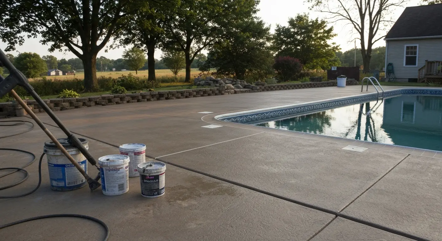Pool deck restoration project