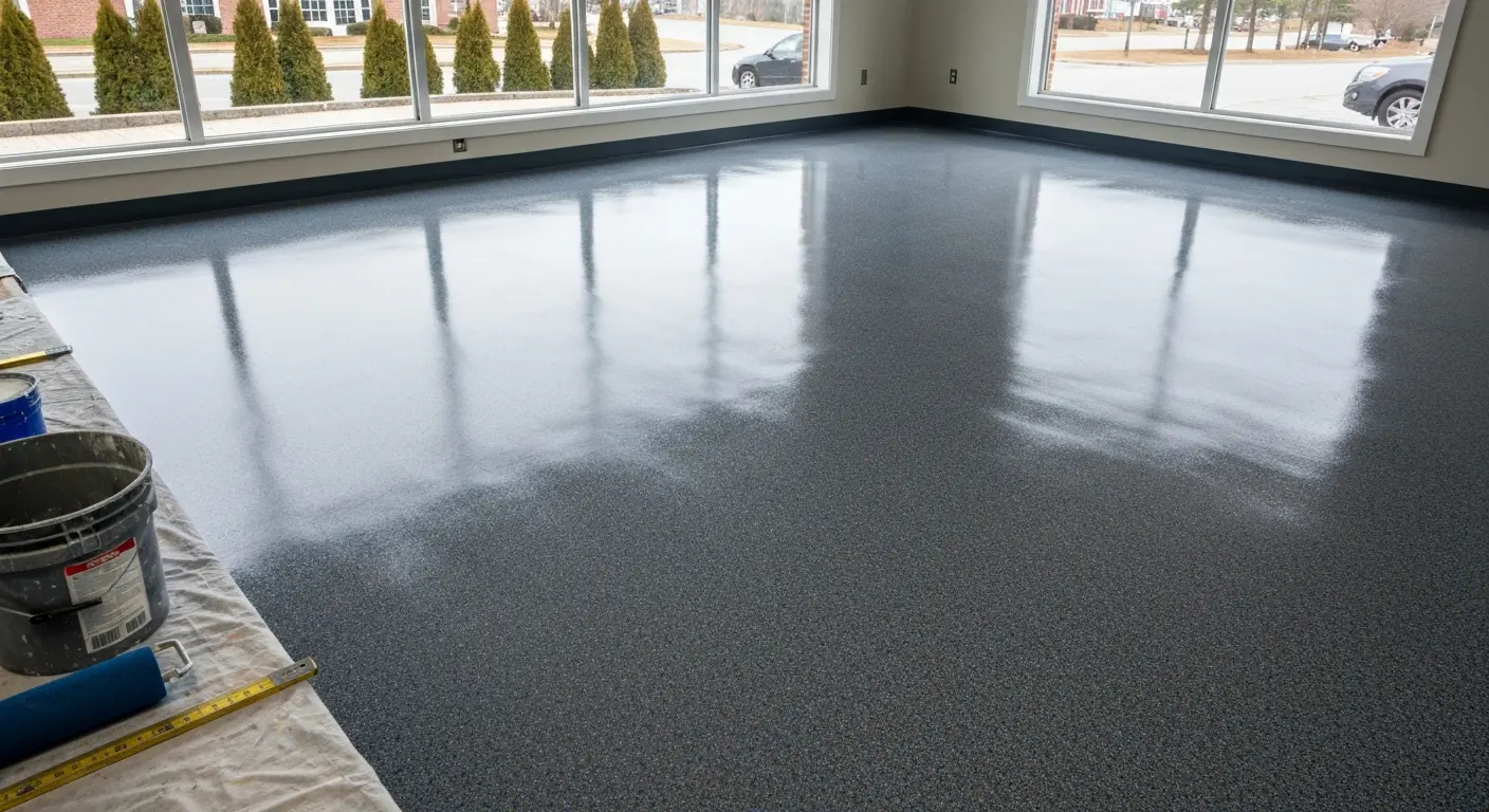 Commercial epoxy flooring installation