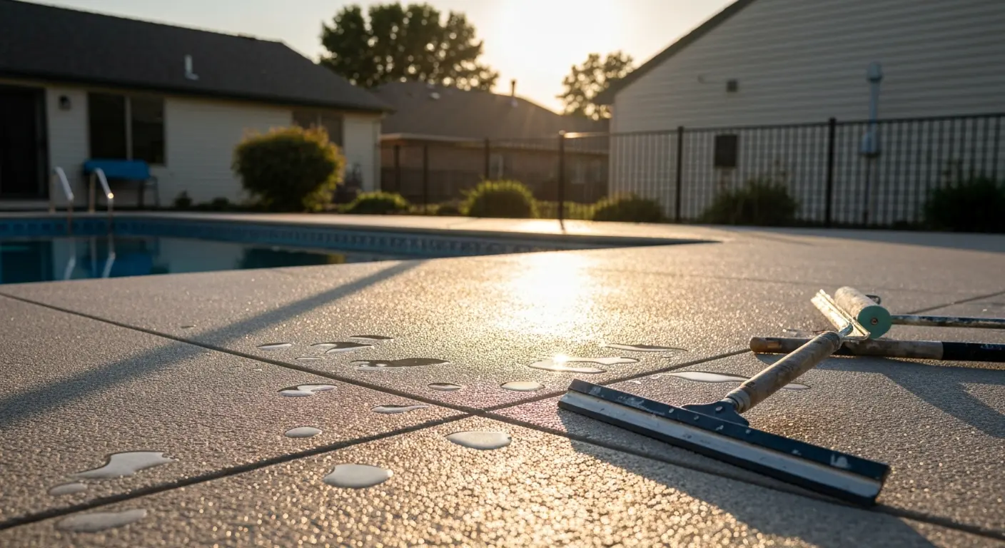 Pool deck coating