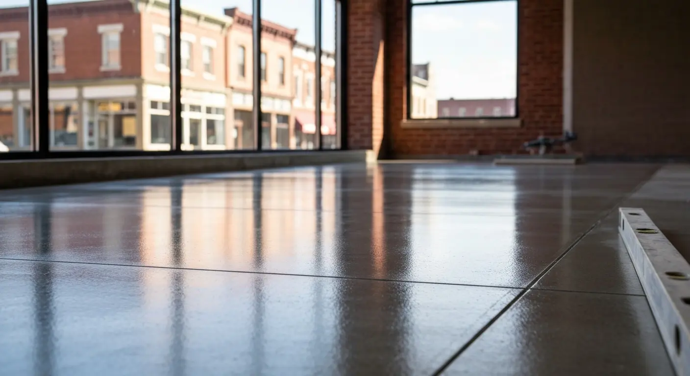 Commercial concrete floor
