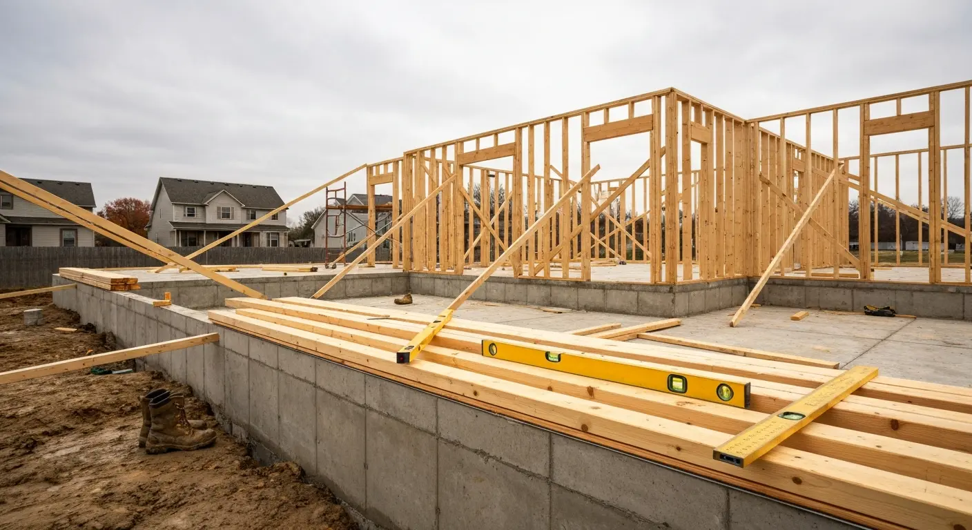 New home construction site in Hartville