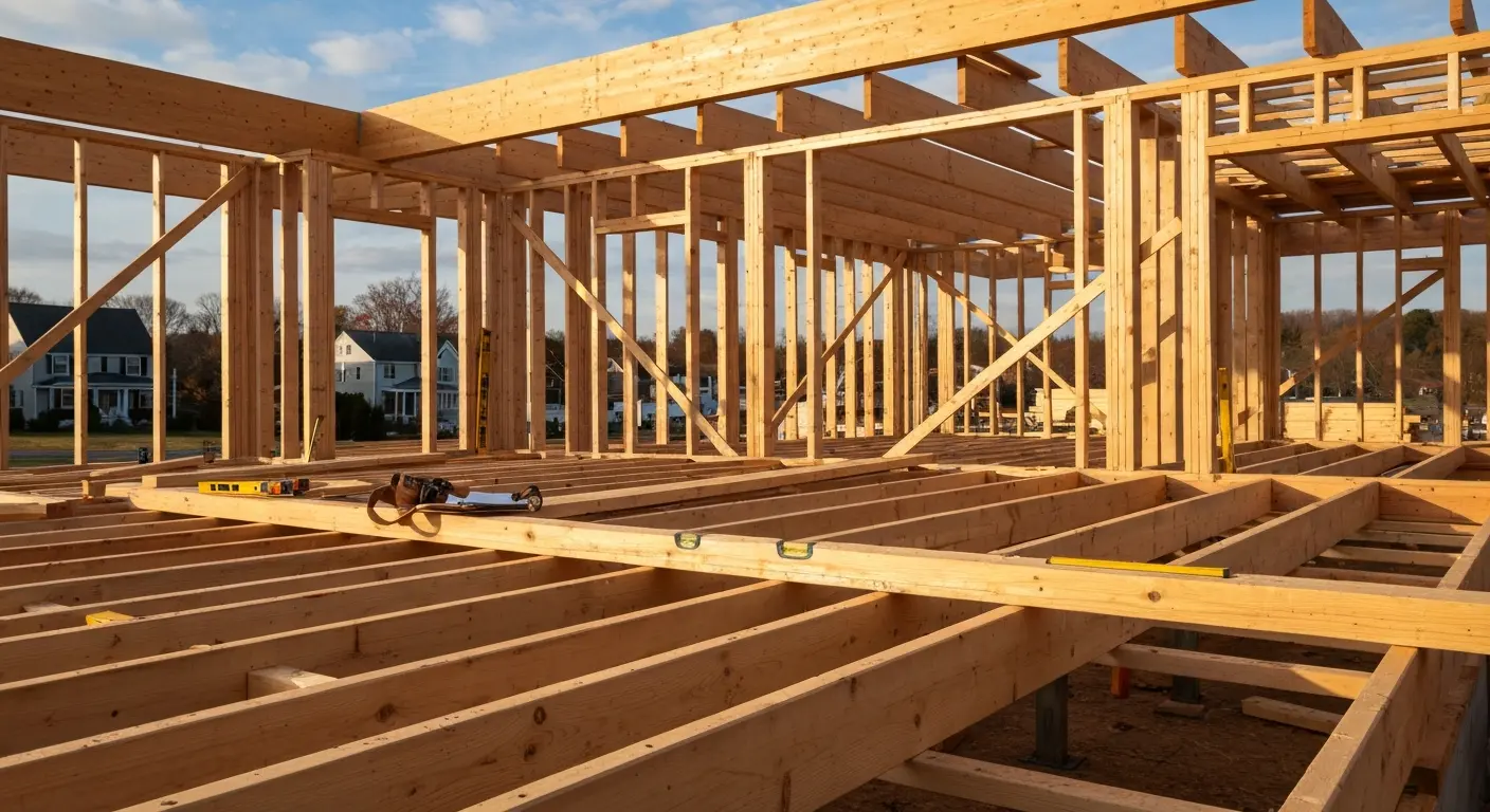 New construction home framing