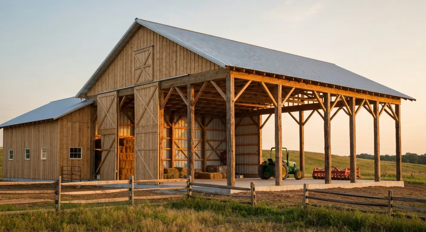 Pole barn construction