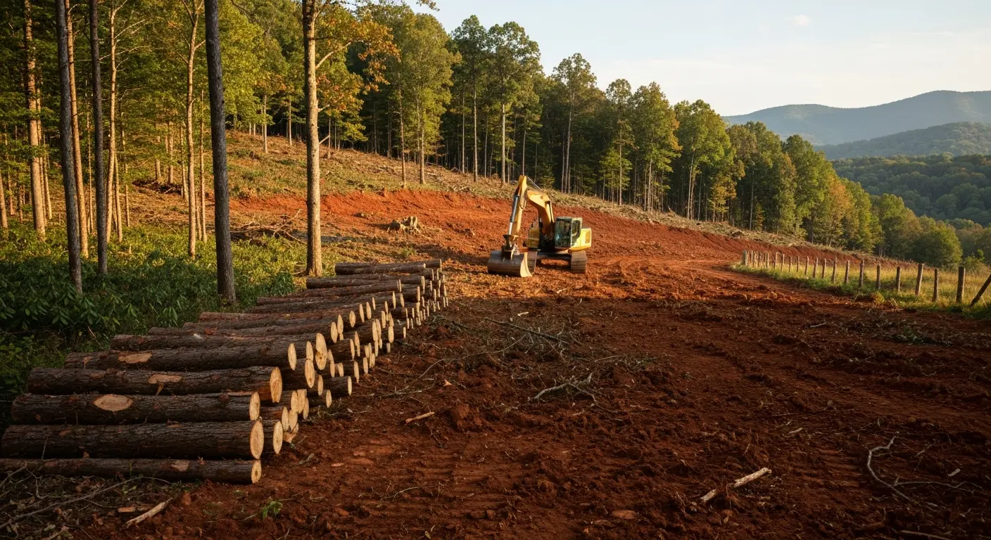 Land clearing site preparation