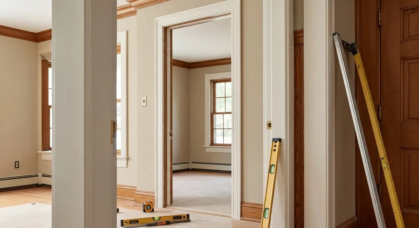 Custom trim and door installation