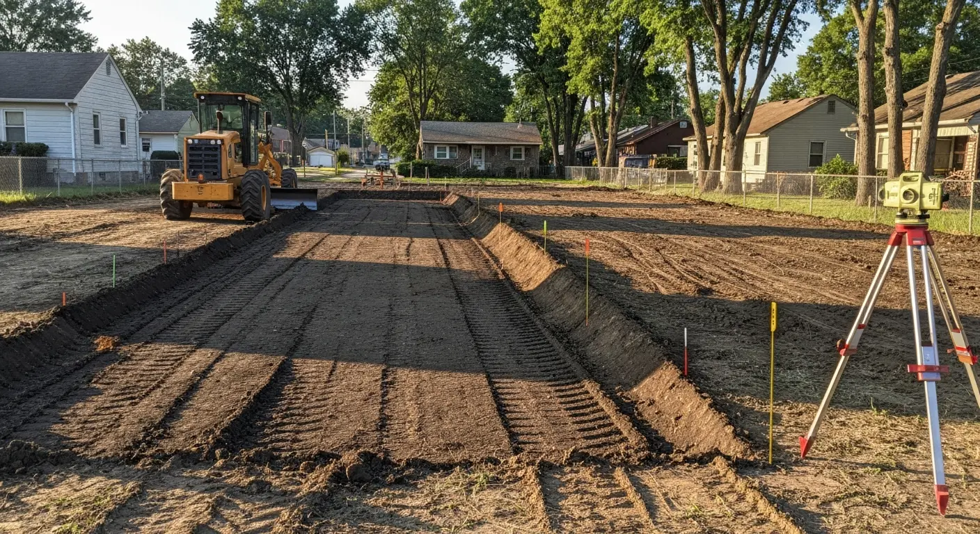 Site grading and preparation