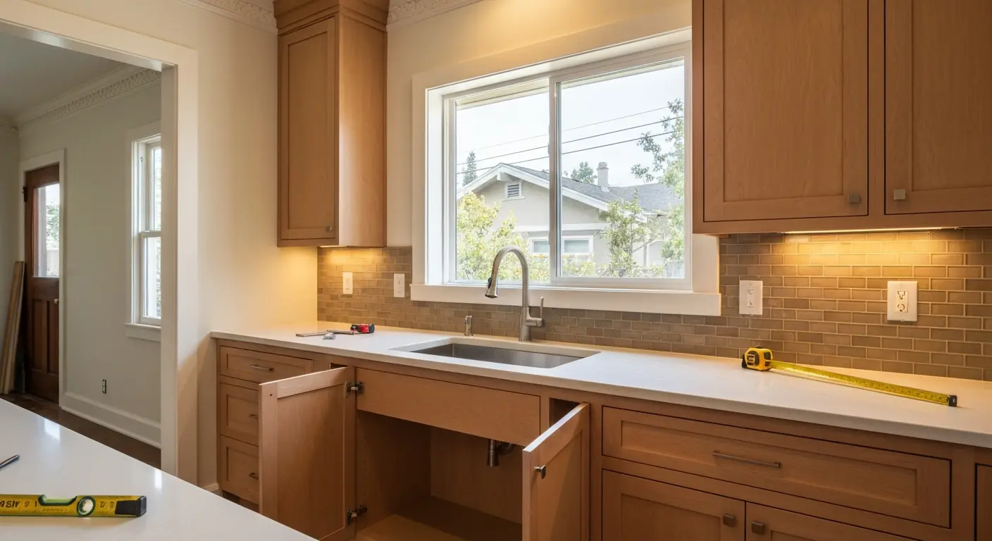 Interior remodel with custom carpentry