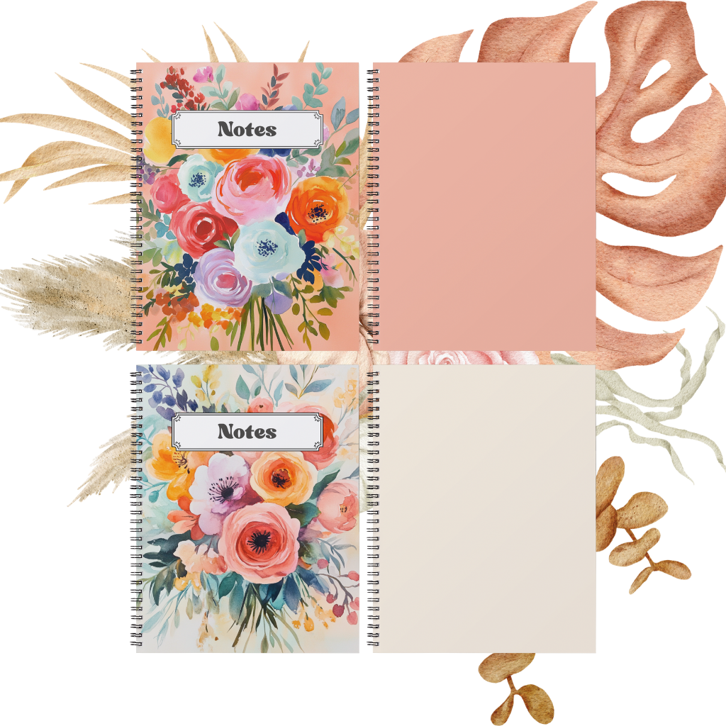 Floral Notebooks – Set of 8 Designs