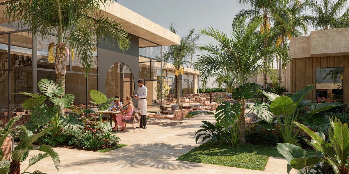 Dinner on the hotel restaurant terrace at Alhama