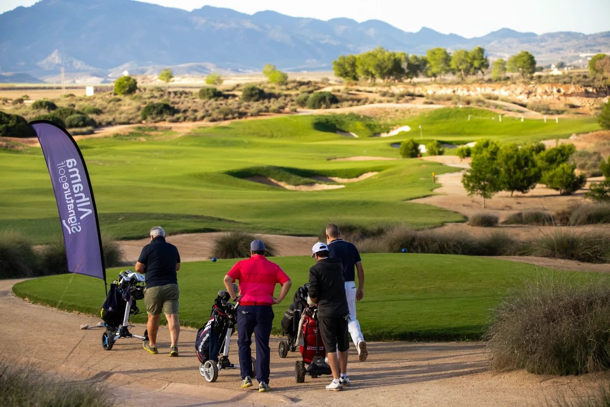 Golfers on the fairway at Alhama Signature Golf