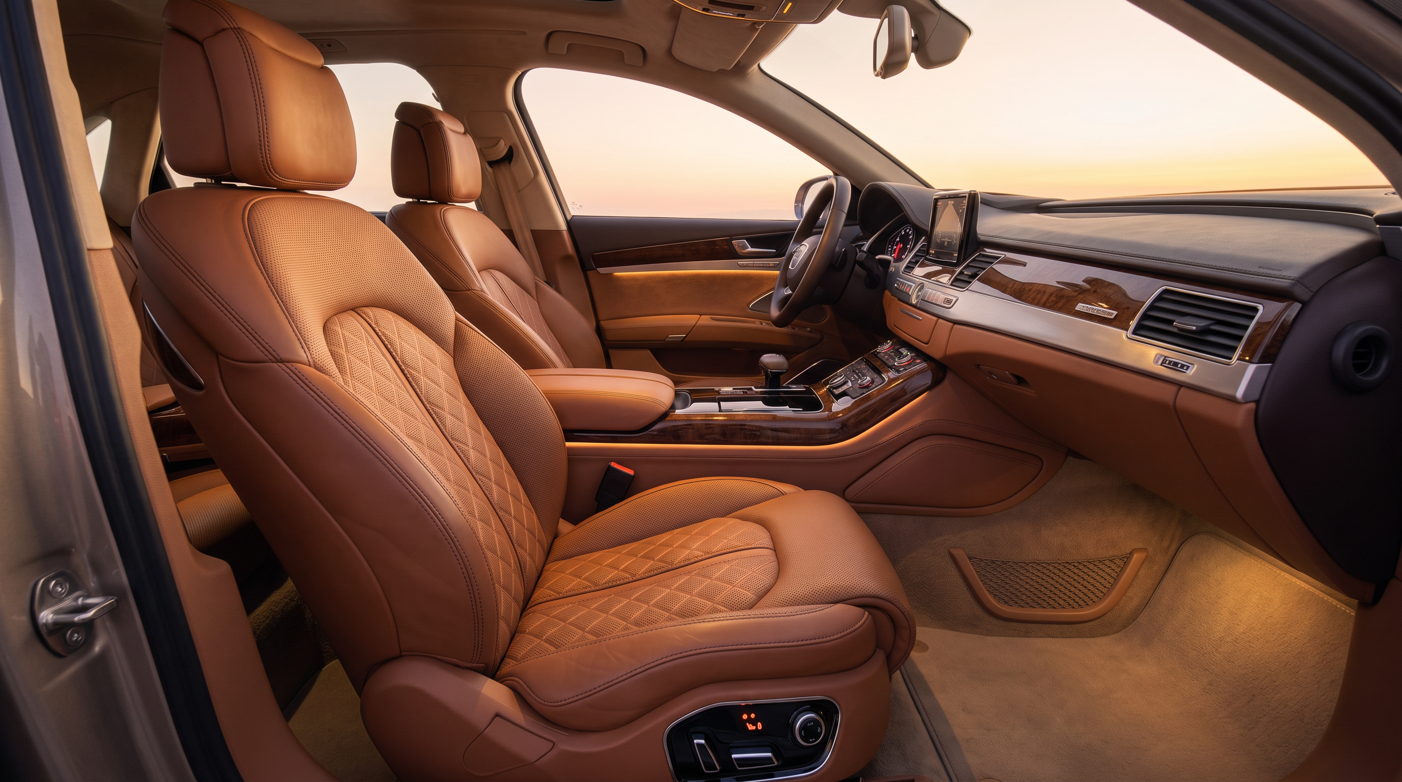 Custom leather vehicle interior installation in Hinesville GA