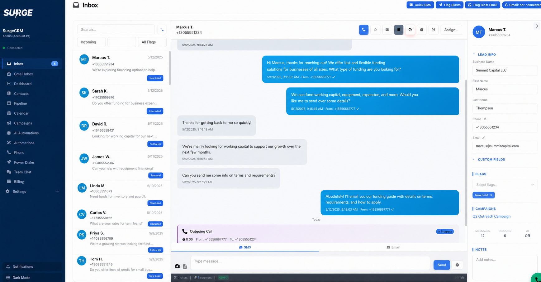 Surge 2-Way Inbox