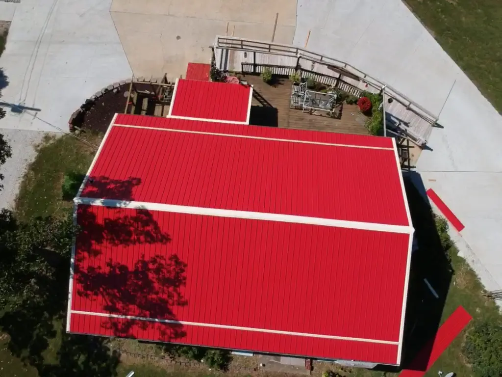 New metal roof installation by American Metal Roofing