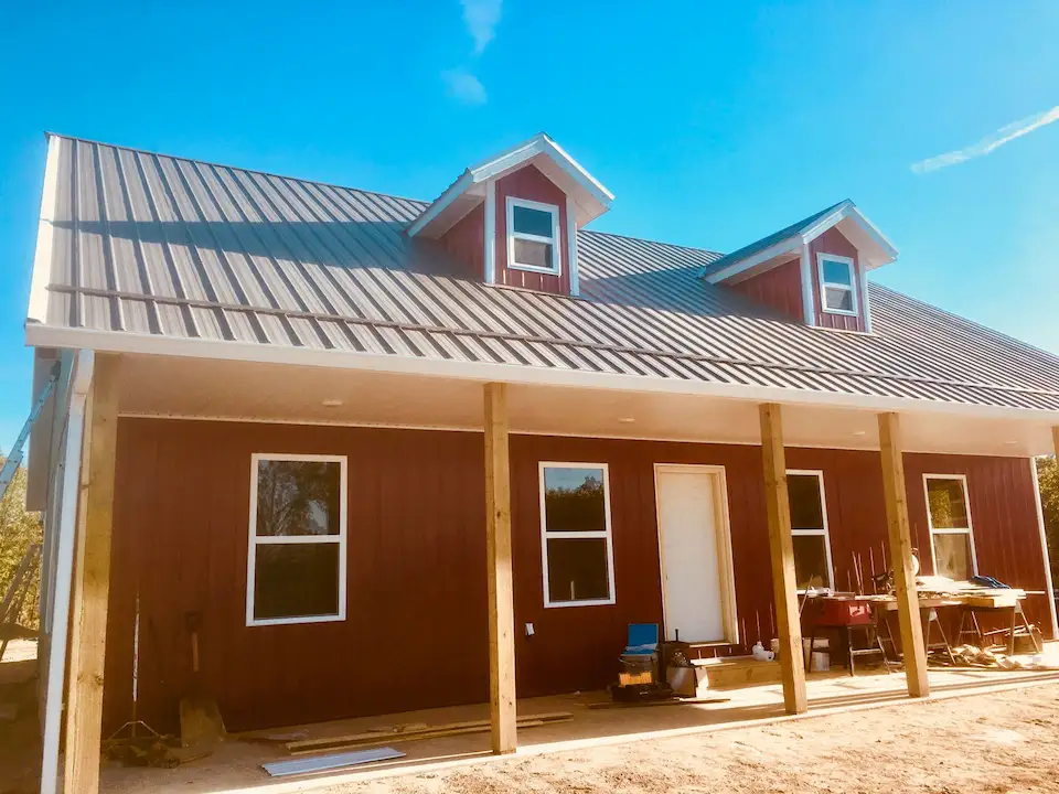 American Metal Roofing crew completing a metal roof installation