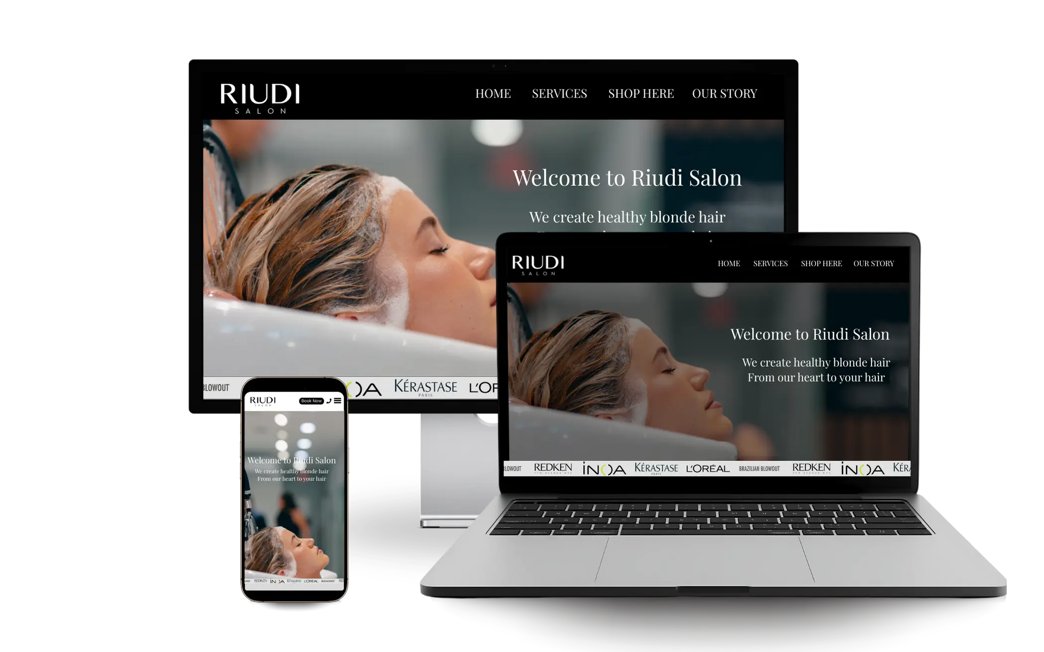 Riudi Salon website